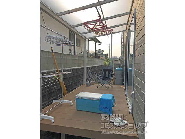 熊本県熊本市ののテラス屋根 ヴェクターテラス F型 テラスタイプ 単体 積雪〜20cm対応 施工例