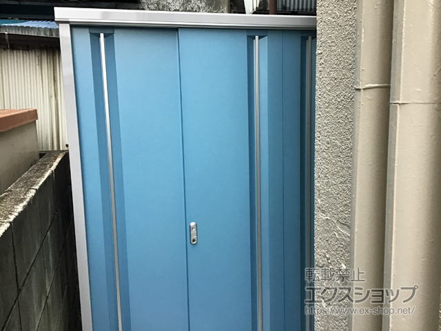 東京都板橋区のの物置・屋外倉庫 シンプリー 一般型 1940×615×1903 ＭＪＸ-196Ｅ-ＡＢ 施工例