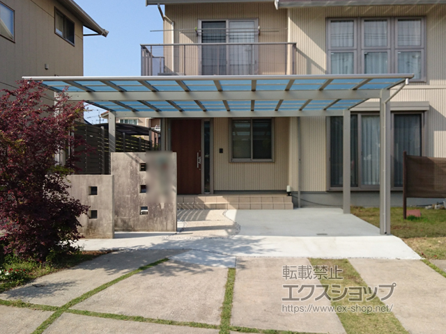 宮崎県宮崎市ののカーポート エフルージュ ツイン 積雪〜20cm対応 施工例