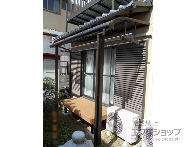 滋賀県大津市ののテラス屋根 ヴェクターテラス R型 テラスタイプ 単体 積雪〜20cm対応 施工例