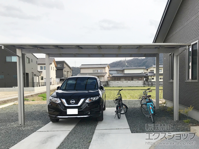 広島県福山市ののカーポート エフルージュ ツイン 積雪〜20cm対応 施工例