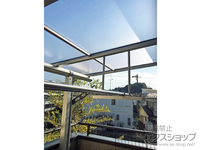 東京都町田市ののバルコニー・ベランダ屋根 プレシオステラス R型 屋根タイプ 単体 積雪〜20cm対応 施工例