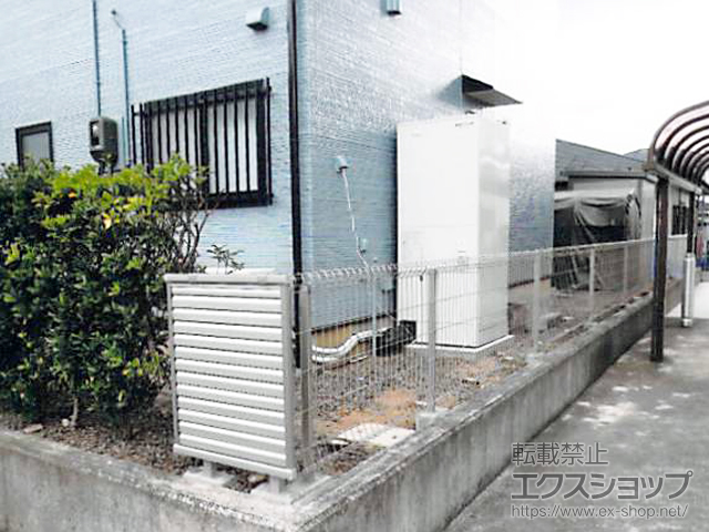 福島県福島市ののフェンス・柵 イーネットフェンス 2F型 自由柱施工 施工例