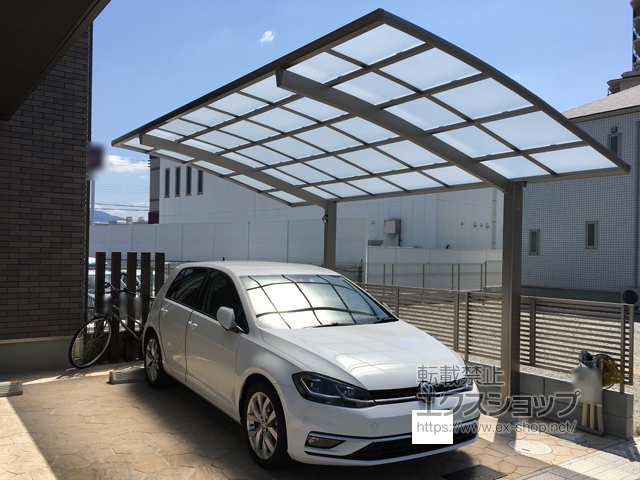 大阪府大阪狭山市ののカーポート ネスカR (ラウンドスタイル) 積雪〜20cm対応 施工例