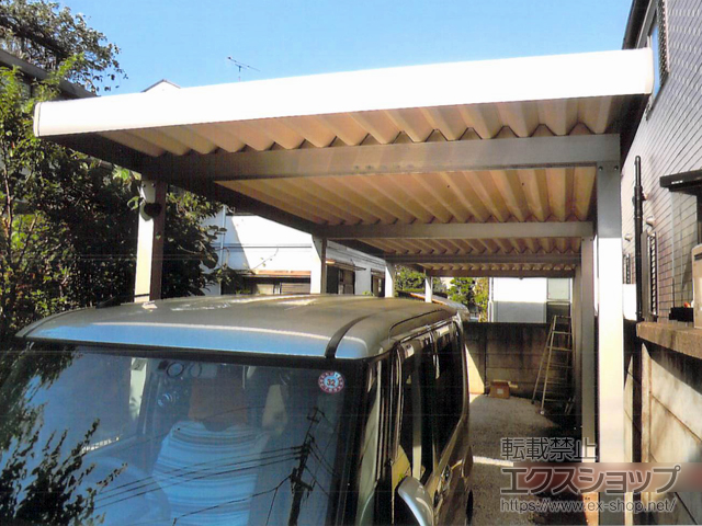 東京都練馬区ののカーポート レオンポートneo 縦連棟 角柱8本柱 積雪〜50cm対応 施工例