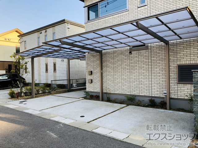 佐賀県鳥栖市ののカーポート フーゴF (フラットスタイル) 積雪〜20cm対応 施工例