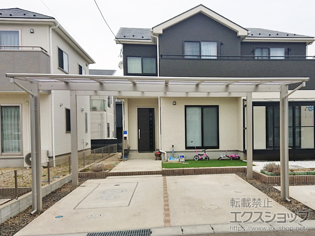 福島県福島市ののカーポート エフルージュ ツイン 積雪〜20cm対応 施工例