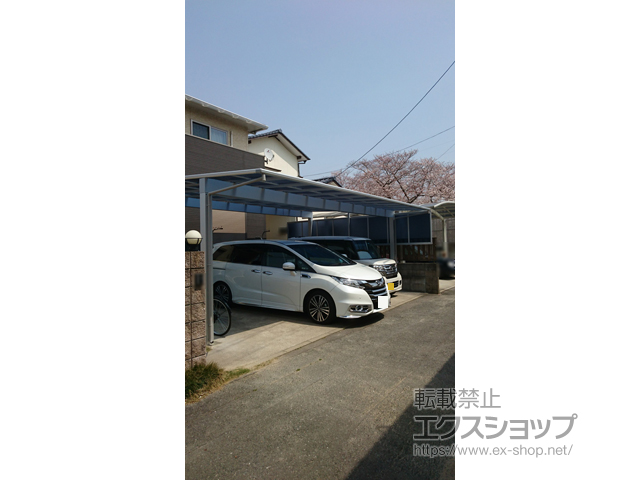 福岡県那珂川市ののカーポート エフルージュ トリプル 積雪〜20cm対応 施工例