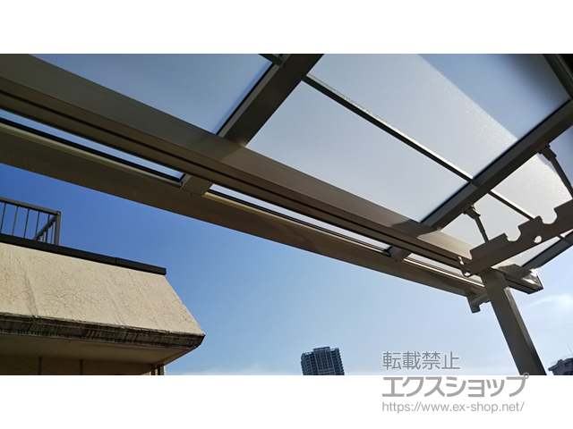 神奈川県川崎市ののバルコニー・ベランダ屋根 スピーネ F型 屋根タイプ 単体 積雪〜20cm対応 施工例