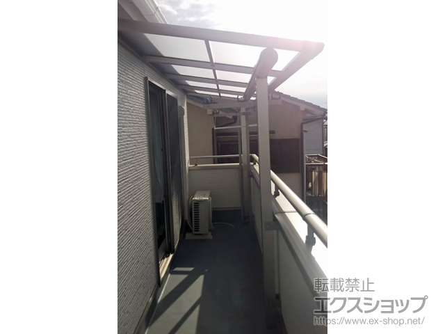 奈良県奈良市ののバルコニー・ベランダ屋根 プレシオステラス F型 屋根タイプ 単体 積雪〜20cm対応 施工例