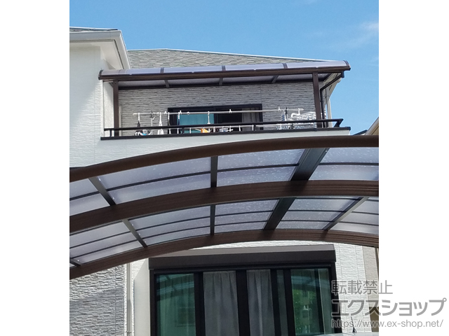 大阪府貝塚市ののバルコニー・ベランダ屋根 ヴェクターテラス R型 屋根タイプ 単体 積雪〜20cm対応 施工例