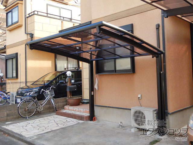 東京都東村山市ののサイクルポート・駐輪場 ネスカRミニ (ラウンドスタイル) 積雪〜20cm対応 施工例