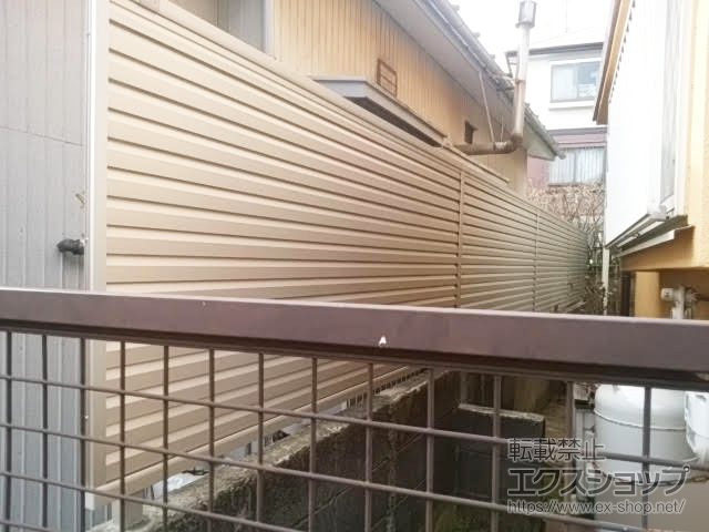 神奈川県横浜市ののフェンス・柵 ミエーネフェンス 目隠しルーバータイプ 自由柱施工 施工例