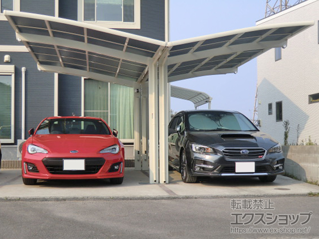 大分県中津市ののカーポート ネスカR (ラウンドスタイル) Y合掌 積雪〜20cm対応 施工例