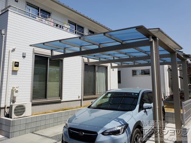 千葉県流山市ののカーポート ニューマイリッシュ 通常勾配 前上がり 積雪〜20cm対応 施工例