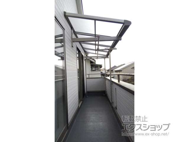 山口県山口市ののバルコニー・ベランダ屋根 ヴェクターテラス F型 ルーフタイプ 単体 積雪〜20cm対応 施工例