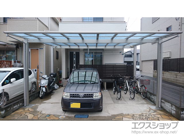 神奈川県川崎市ののカーポート エフルージュ ツイン 積雪〜20cm対応 施工例