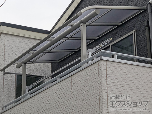 埼玉県朝霞市ののバルコニー・ベランダ屋根 プレシオステラス R型 屋根タイプ 単体 積雪〜20cm対応 施工例