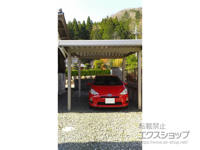福井県小浜市ののカーポート ジーポートneo 角柱4本柱 積雪〜100cm対応 施工例