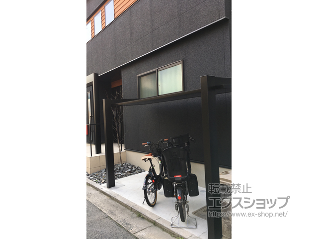 広島県広島市ののサイクルポート・駐輪場 カーポートSCミニ 積雪20cm 施工例