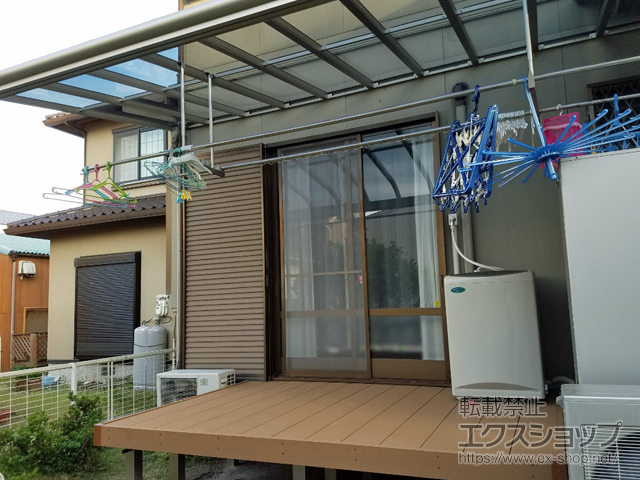 愛知県弥富市ののテラス屋根 ヴェクターテラス R型 テラスタイプ 単体 積雪〜20cm対応 施工例