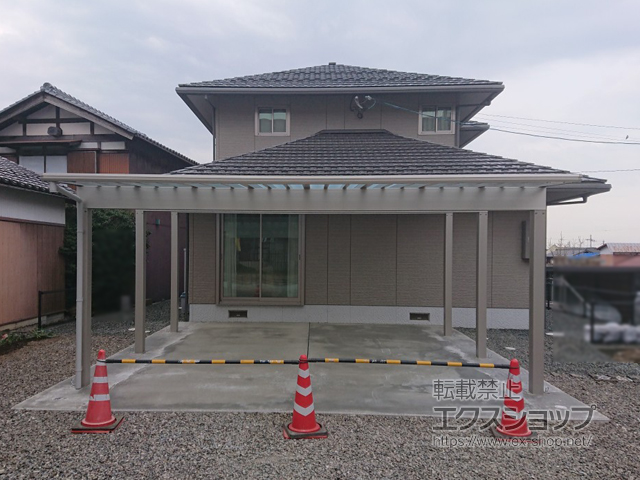 滋賀県長浜市ののカーポート エフルージュ ツイン100 積雪〜100cm対応 施工例