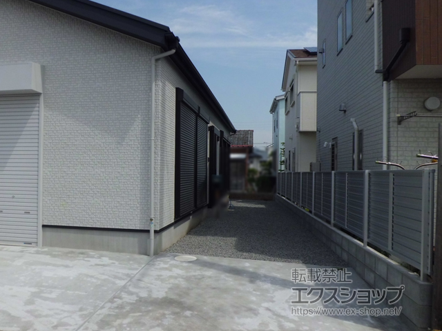 神奈川県中郡大磯町ののフェンス・柵 ミエーネフェンス 目隠しルーバータイプ 自由柱施工 施工例