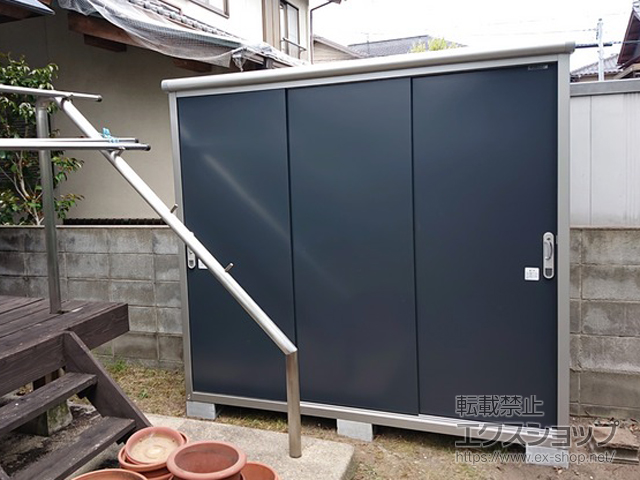 滋賀県守山市のの物置・屋外倉庫 エスモ 一般型 2100×650×1959（ESE-2106A） ESE-2106A-SM 施工例