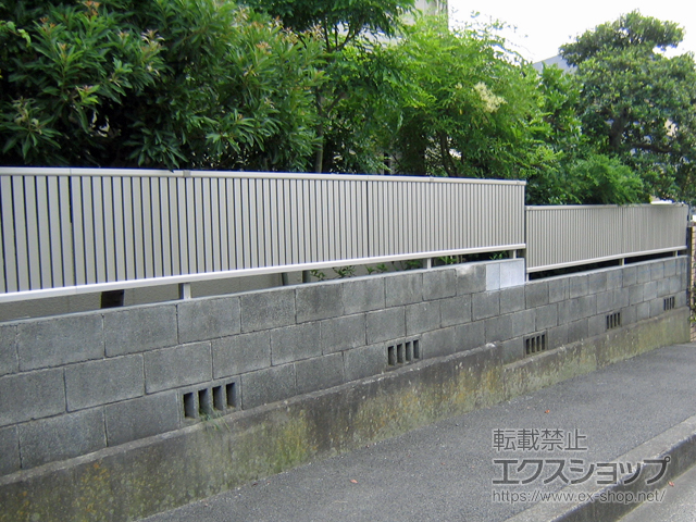 神奈川県中郡大磯町ののフェンス・柵 シンプレオフェンス4型 たて太格子 自由柱施工 施工例