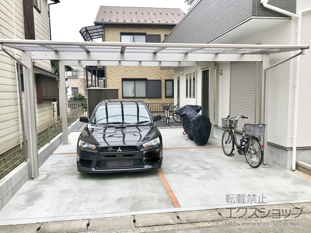 神奈川県横浜市ののカーポート エフルージュ ツイン 積雪〜20cm対応 施工例