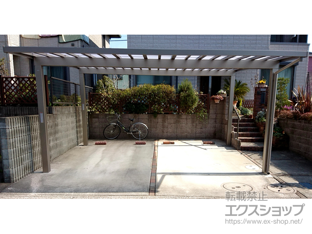 千葉県市原市ののカーポート ソルディーポート 1500 2台用 積雪〜50cm対応 施工例