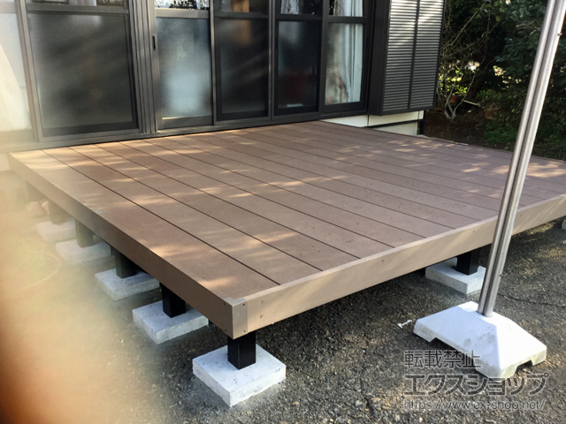 千葉県山武郡芝山町ののウッドデッキ リウッドデッキ 200 施工例