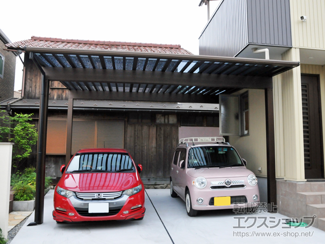 滋賀県彦根市ののカーポート エフルージュ ツイン50 積雪〜50cm対応 施工例