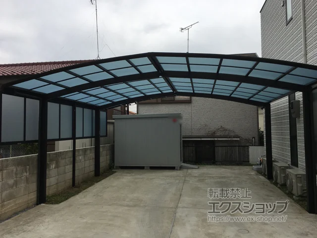 千葉県船橋市のYKKAPのカーポート レイナポートグラン M合掌　積雪～20cm対応 施工例