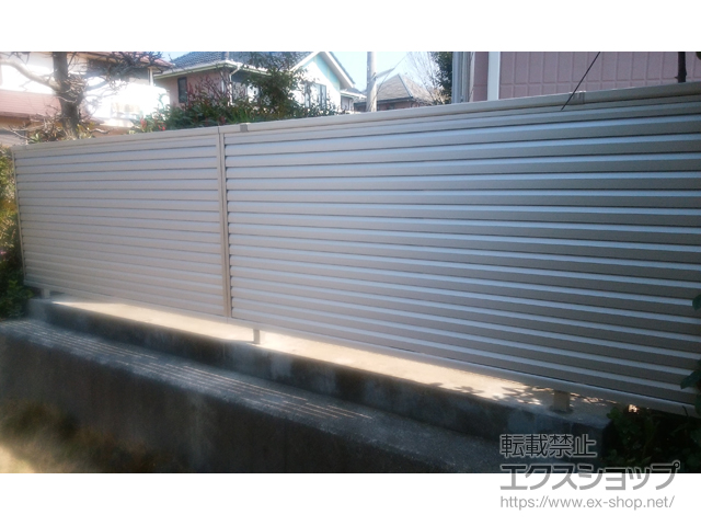 兵庫県神戸市ののフェンス・柵 ミエーネフェンス 目隠しルーバータイプ 自由柱施工 施工例