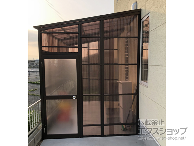 山口県山陽小野田市ののストックヤード オイトック 波板囲い 片ドアタイプ 単体 積雪〜20ｃｍ対応 施工例