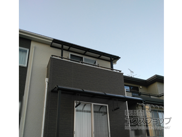 宮城県多賀城市ののバルコニー・ベランダ屋根 プレシオステラス R型 屋根タイプ 単体 積雪〜20cm対応 施工例