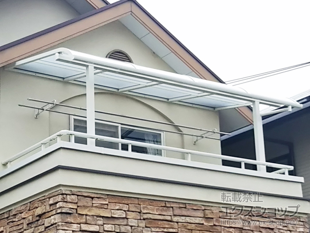 千葉県八千代市ののバルコニー・ベランダ屋根 スピーネ R型 屋根タイプ 単体 積雪〜20cm対応 施工例