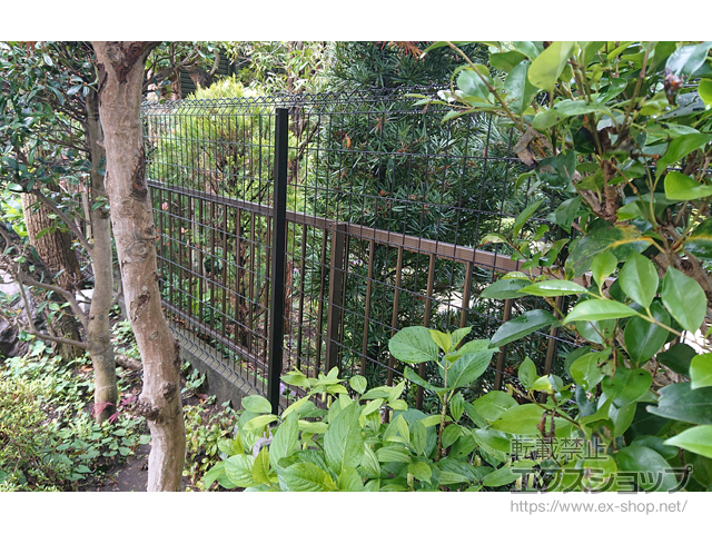 神奈川県横浜市ののフェンス・柵 イーネットフェンス1F型 自由柱タイプ 施工例