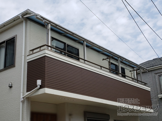東京都西東京市ののバルコニー・ベランダ屋根 ヴェクターテラス R型 屋根タイプ 3連棟 積雪〜20cm対応 施工例