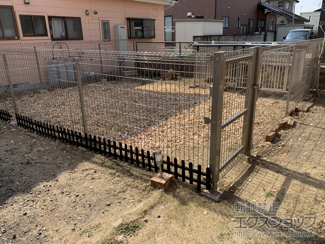 群馬県伊勢崎市ののフェンス・柵 ユメッシュHR型 フリー支柱タイプ 施工例