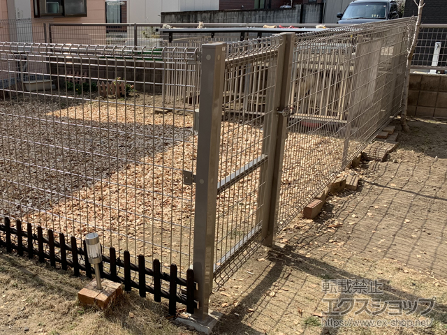 群馬県伊勢崎市のの門扉 ユメッシュHR型門扉 片開き （60角スチール門柱） 施工例