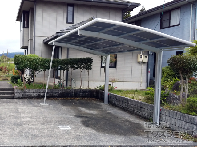 島根県浜田市ののカーポート ネスカR (ラウンドスタイル) 積雪〜20cm対応 施工例