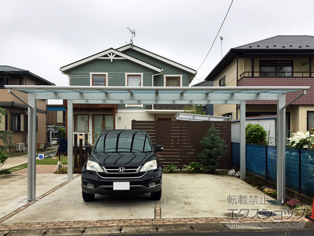 埼玉県鴻巣市ののカーポート エフルージュ ツイン 積雪〜20cm対応 施工例