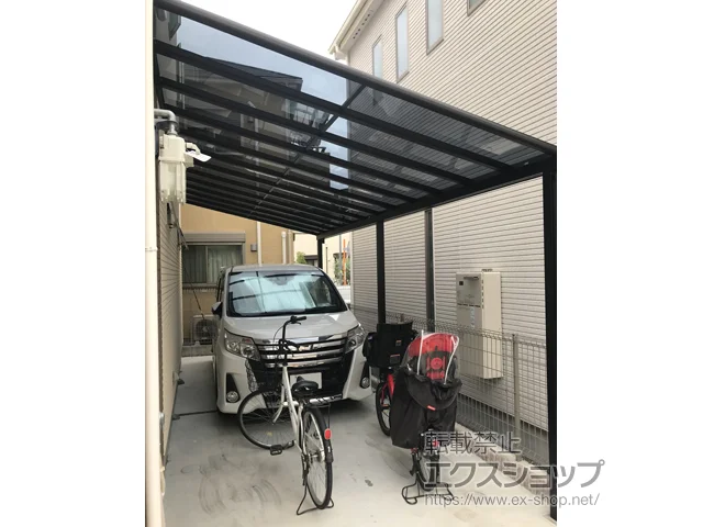 大阪府茨木市ののバルコニー・ベランダ屋根、テラス屋根 ヴェクターテラス F型 テラスタイプ 連棟 積雪～20cm対応 施工例