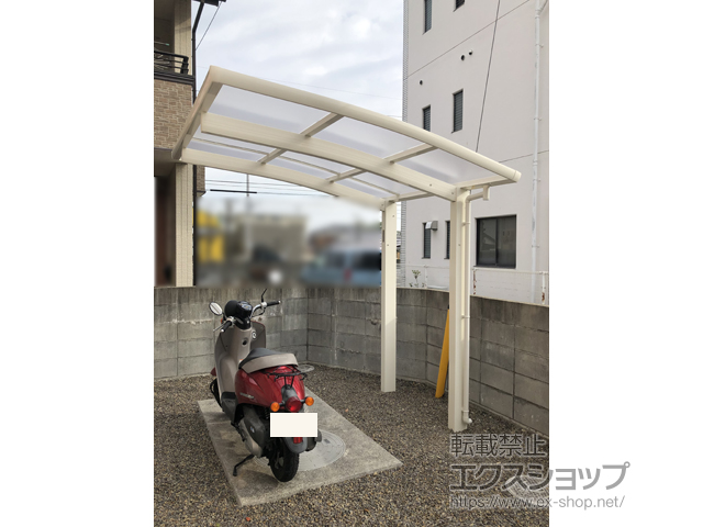 愛媛県新居浜市ののサイクルポート・駐輪場 レイナポートグランミニ 積雪〜20cm対応 施工例