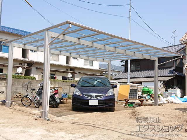 広島県安芸郡府中町ののカーポート エフルージュ ツイン 積雪〜20cm対応 施工例