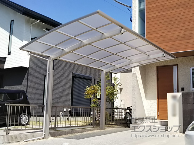 三重県津市ののカーポート プレシオスポート 積雪〜20cm対応 施工例