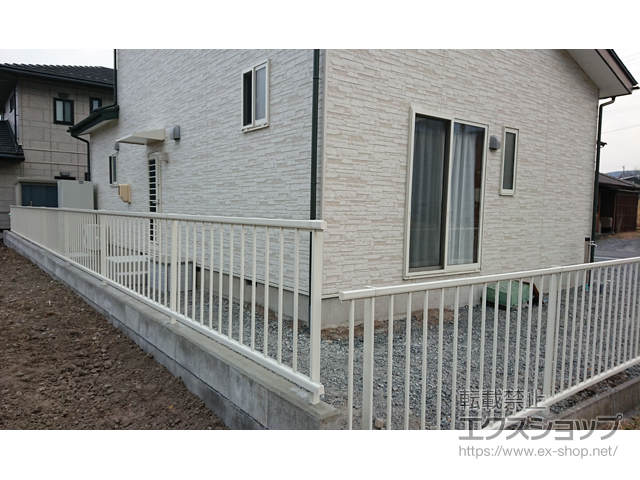 長野県下伊那郡松川町ののフェンス・柵 ミエッタフェンス 防犯たて格子タイプ 自由柱施工 施工例