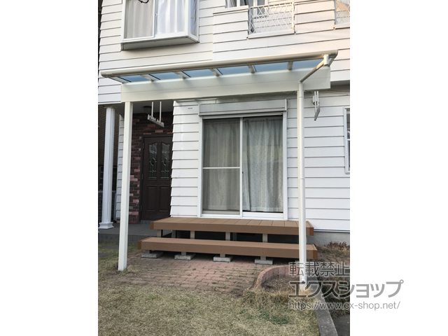 神奈川県藤沢市ののテラス屋根 ヴェクターテラス F型 1500 テラスタイプ 単体　積雪〜50cm対応 施工例